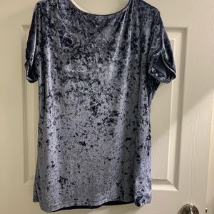 Velvet navy top